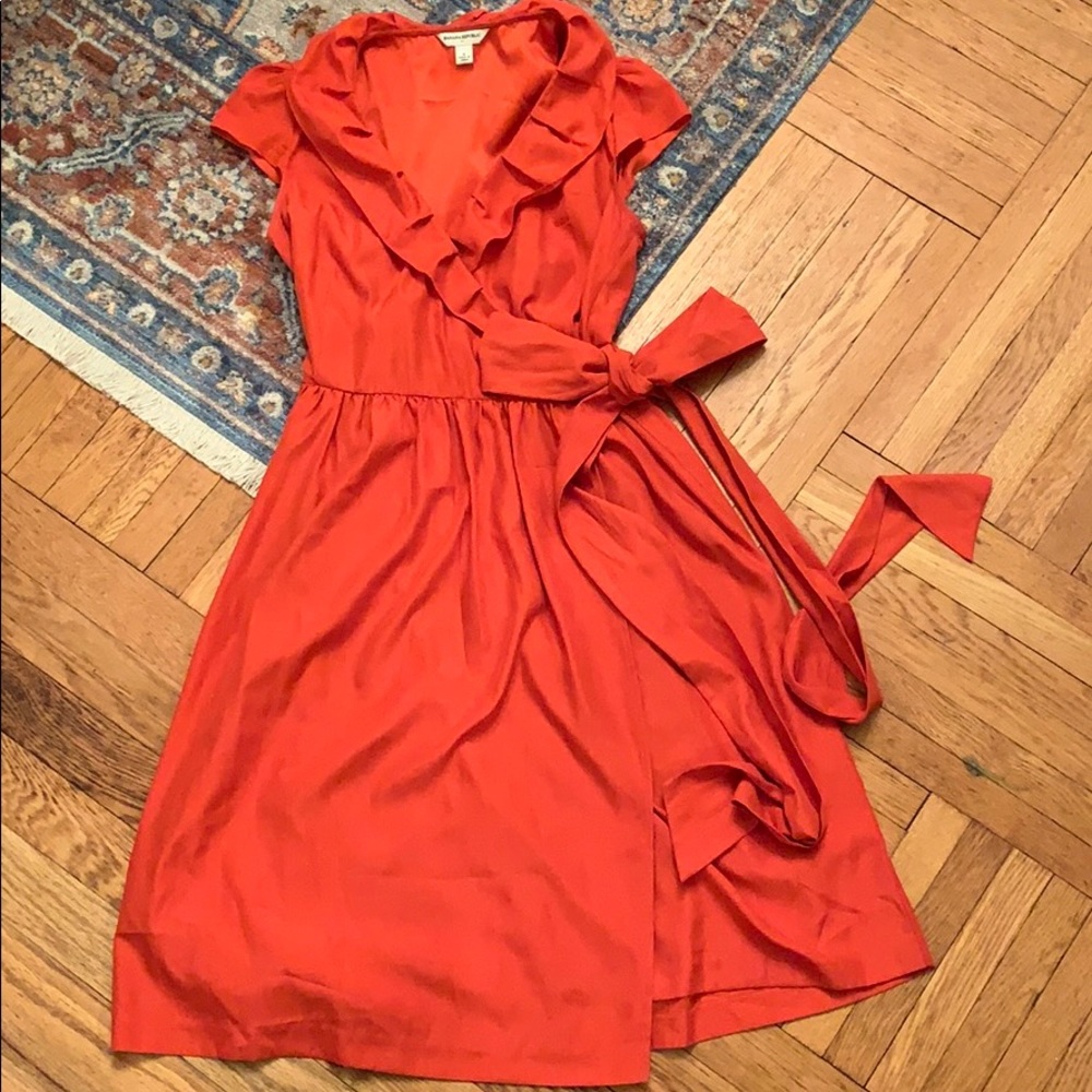 Ruffle wrap dress